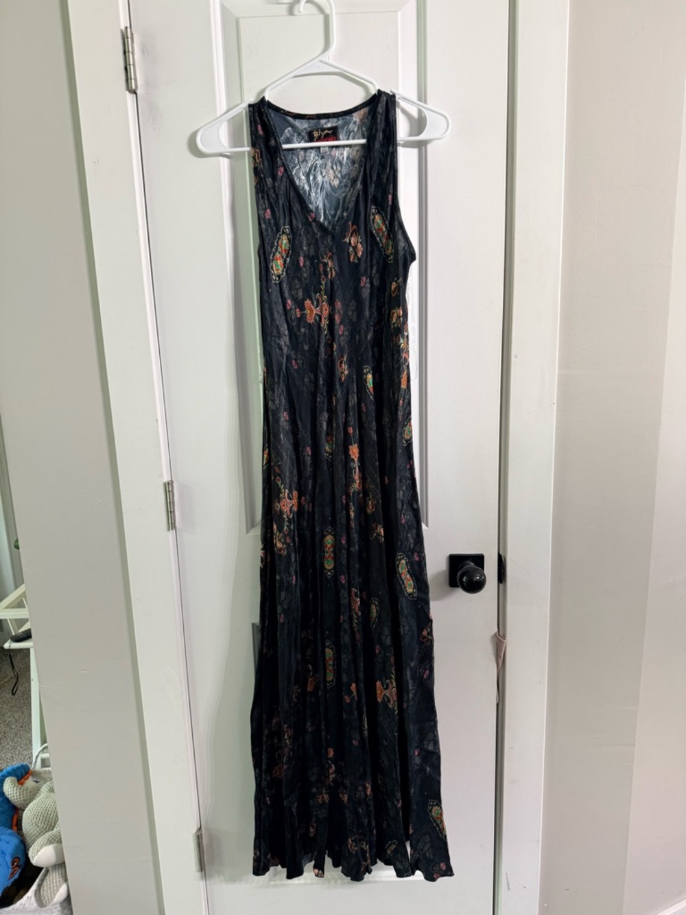 Johnny Was Black Floral Maxi Dress - Picture 3 of 5